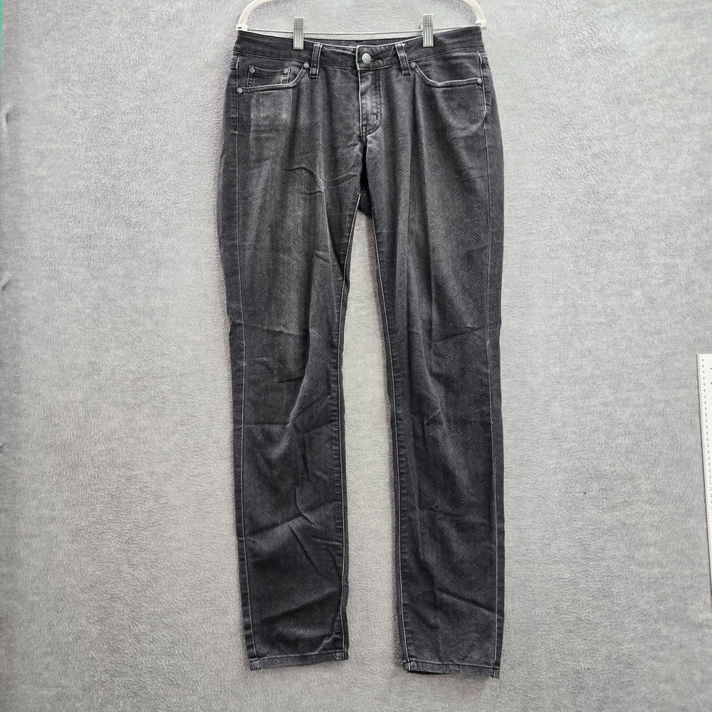 prAna Women Jeans 8 29 Gray Denim Skinny Pockets Mid Rise 33 in‎ Inseam Adult